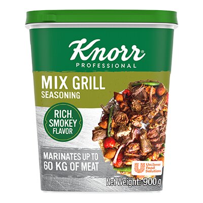 Knorr Professional Mix Grill Seasoning (6x900g) - Knorr Seasoning Range is made of natural spices, herbs and vegetables